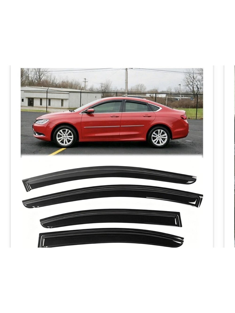 4PCS Tape-On Side Window Wind Deflectors For Toyota Avalon 2013-2018 TXX40